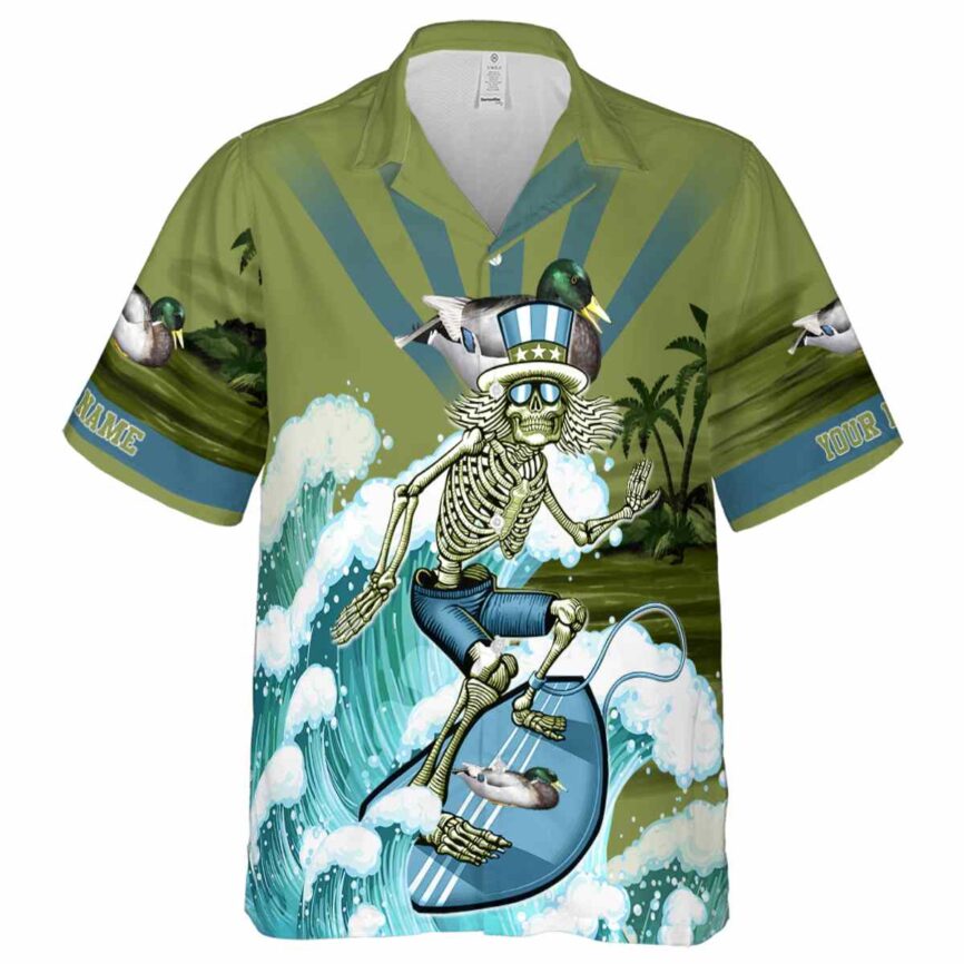 Customized Duck Grateful Dead Motif Hawaiian Shirt Fashion forward