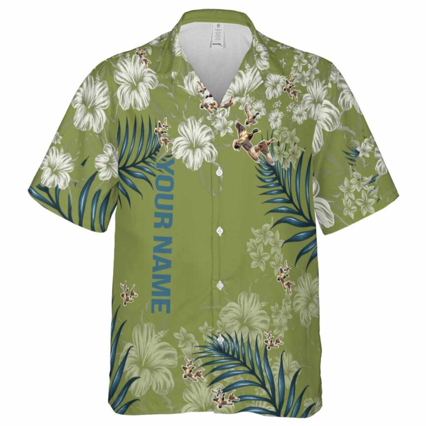 Customized Duck Hibiscus Pattern Hawaiian Shirt Fashion forward