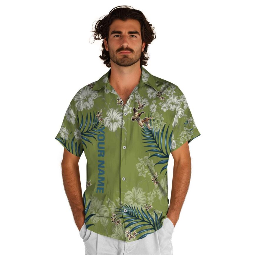 Customized Duck Hibiscus Pattern Hawaiian Shirt New Arrival
