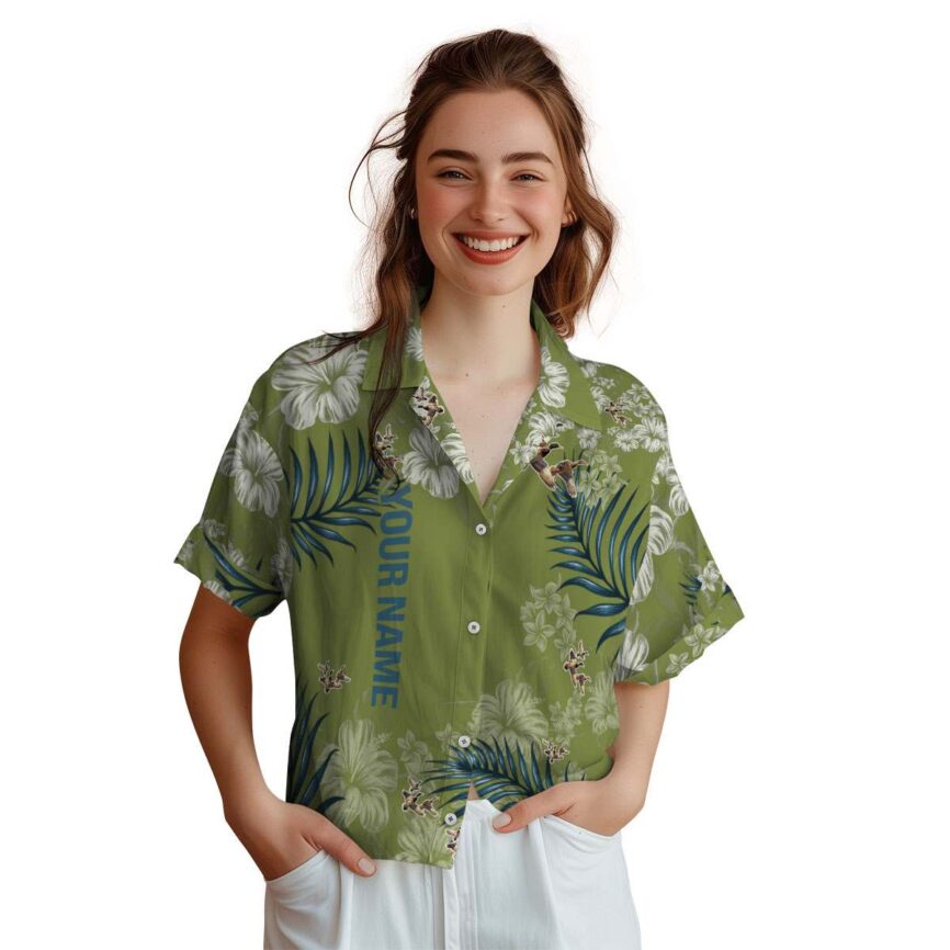 Customized Duck Hibiscus Pattern Hawaiian Shirt Top rated