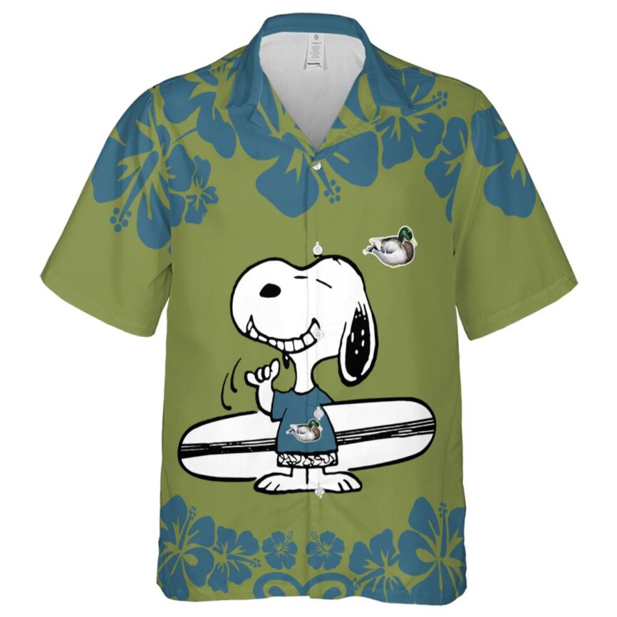 Customized Duck Surfing Snoopy Hawaiian Shirt Fashion forward