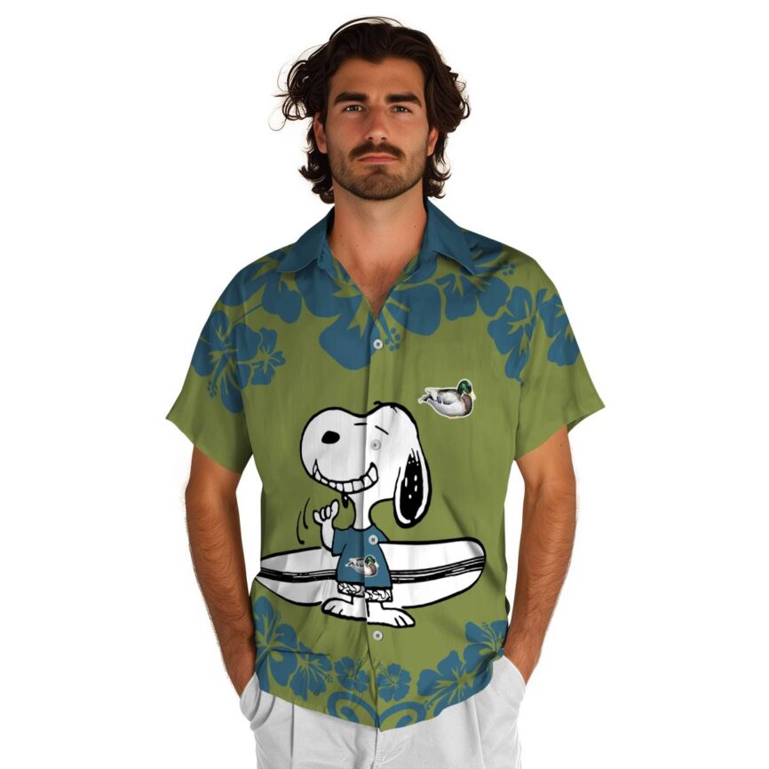 Customized Duck Surfing Snoopy Hawaiian Shirt New Arrival