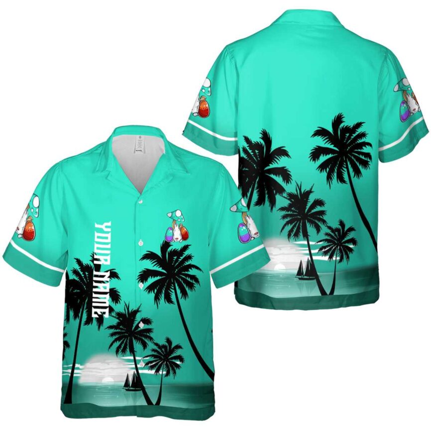 Customized Easter Ocean Sunset Hawaiian Shirt Premium grade