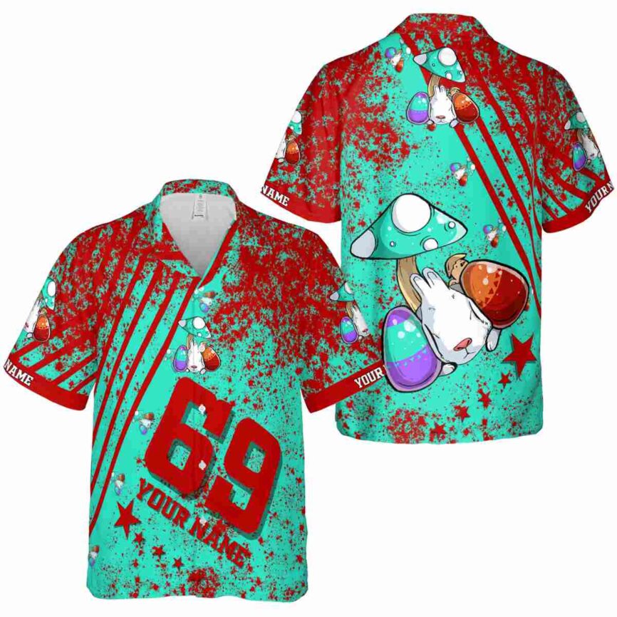 Customized Easter Stripe Burst Hawaiian Shirt Premium grade