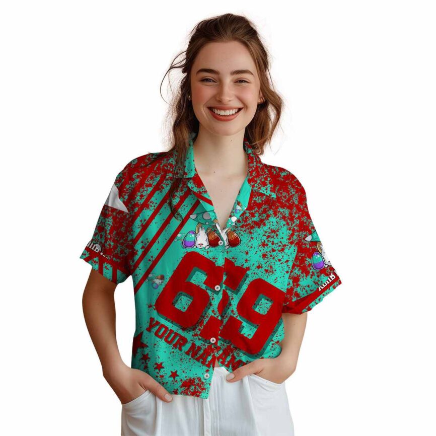 Customized Easter Stripe Burst Hawaiian Shirt Top rated