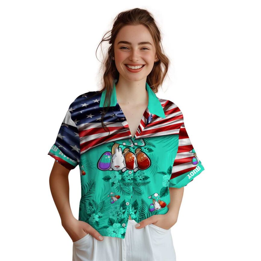 Customized Easter US Flag Themed Hawaiian Shirt Top rated