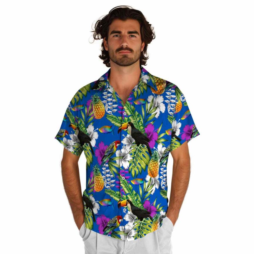 Customized Fish Toucan Bird Hawaiian Shirt New Arrival