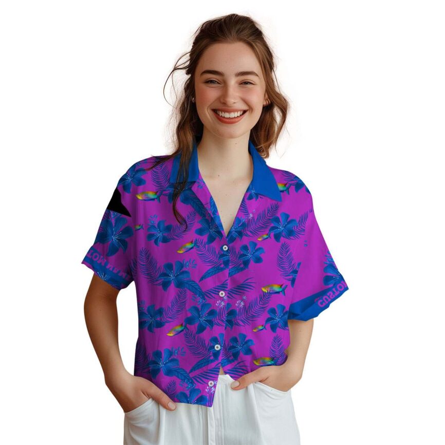 Customized Fish Tropical Flower Hawaiian Shirt Top rated