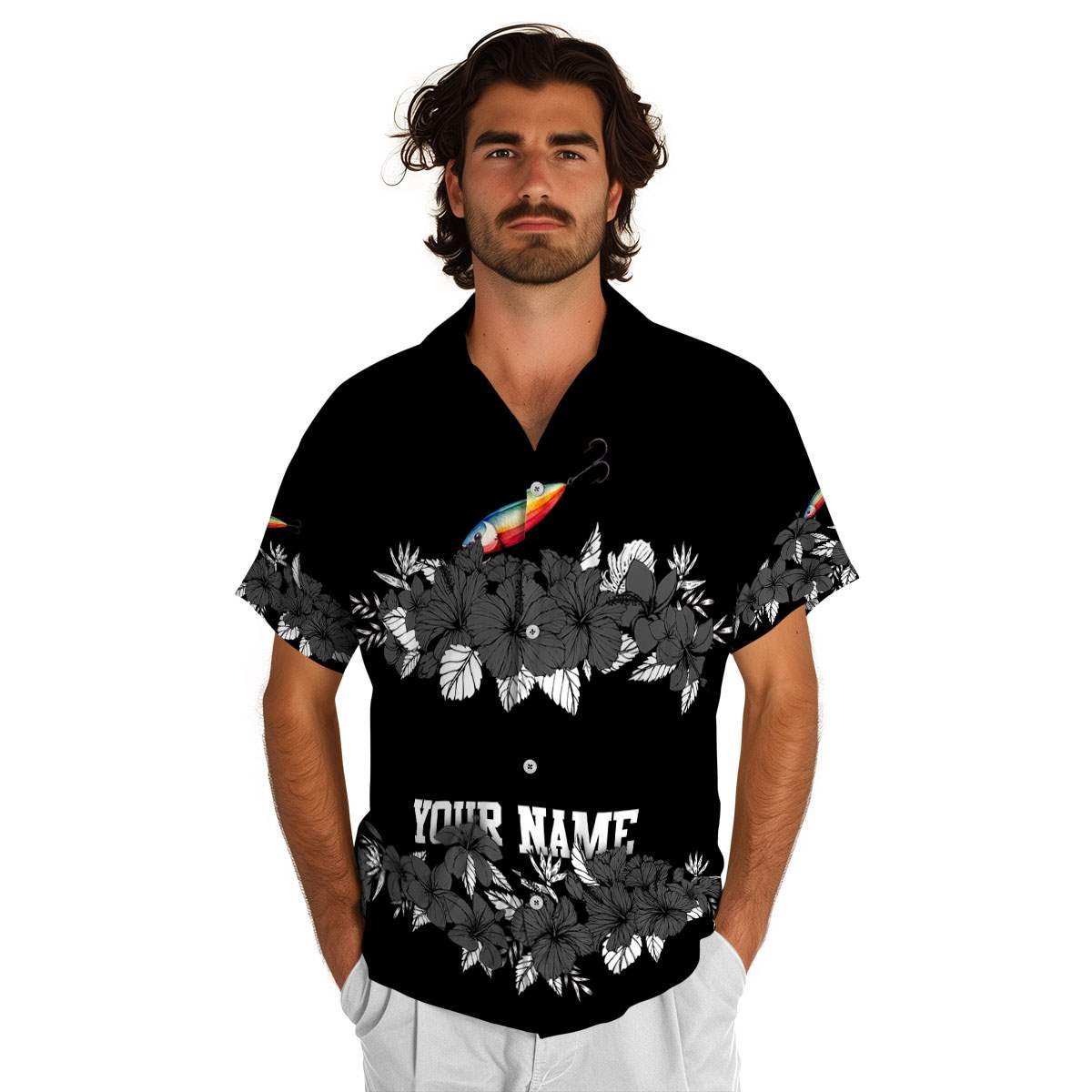 Customized Fishing Hibiscus Band Hawaiian Shirt New Arrival Customized Fishing Hibiscus Band Hawaiian Shirt New Arrival