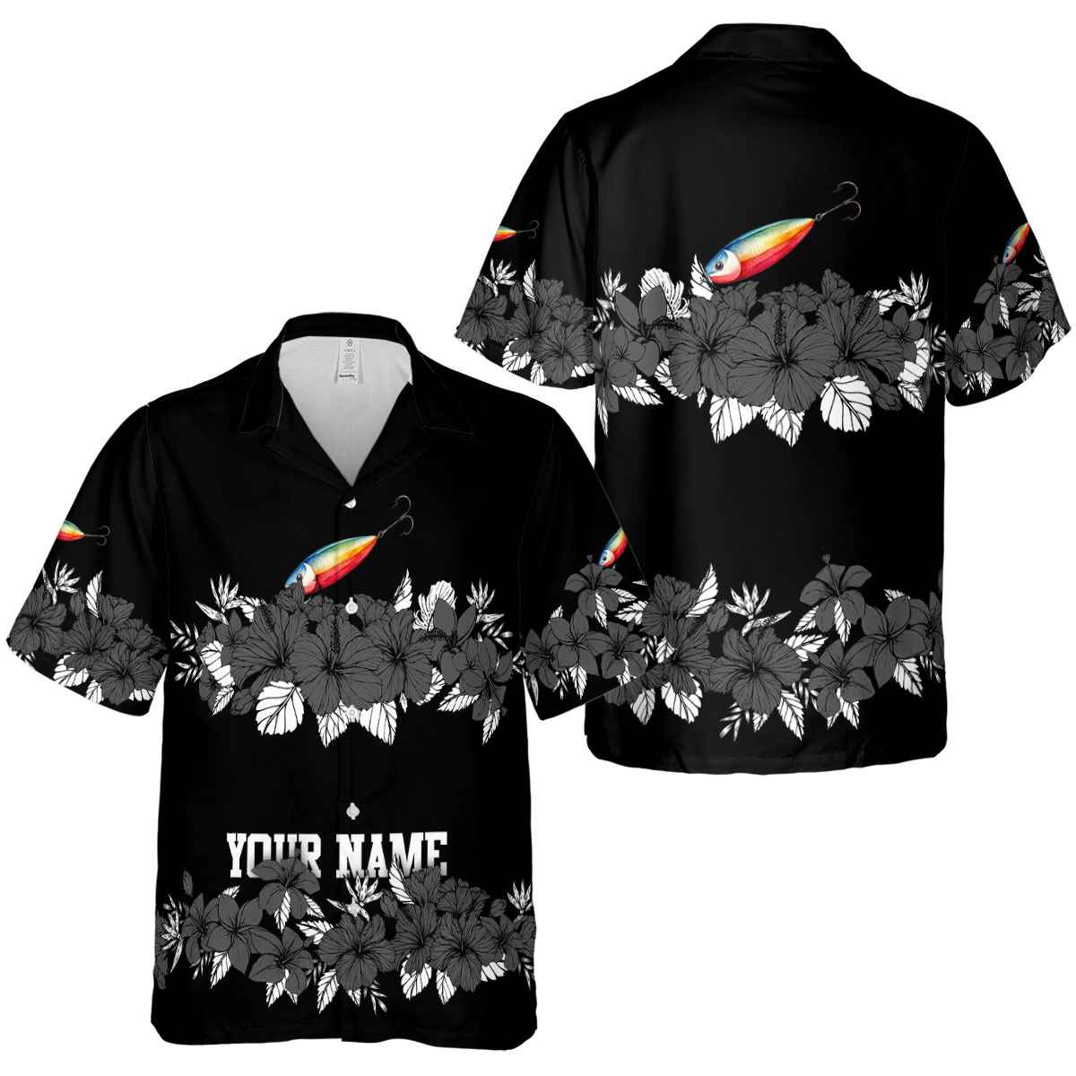Customized Fishing Hibiscus Band Hawaiian Shirt Premium grade Customized Fishing Hibiscus Band Hawaiian Shirt Premium grade