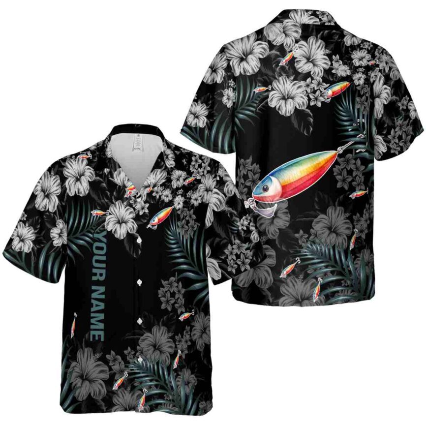 Customized Fishing Hibiscus Pattern Hawaiian Shirt Premium grade