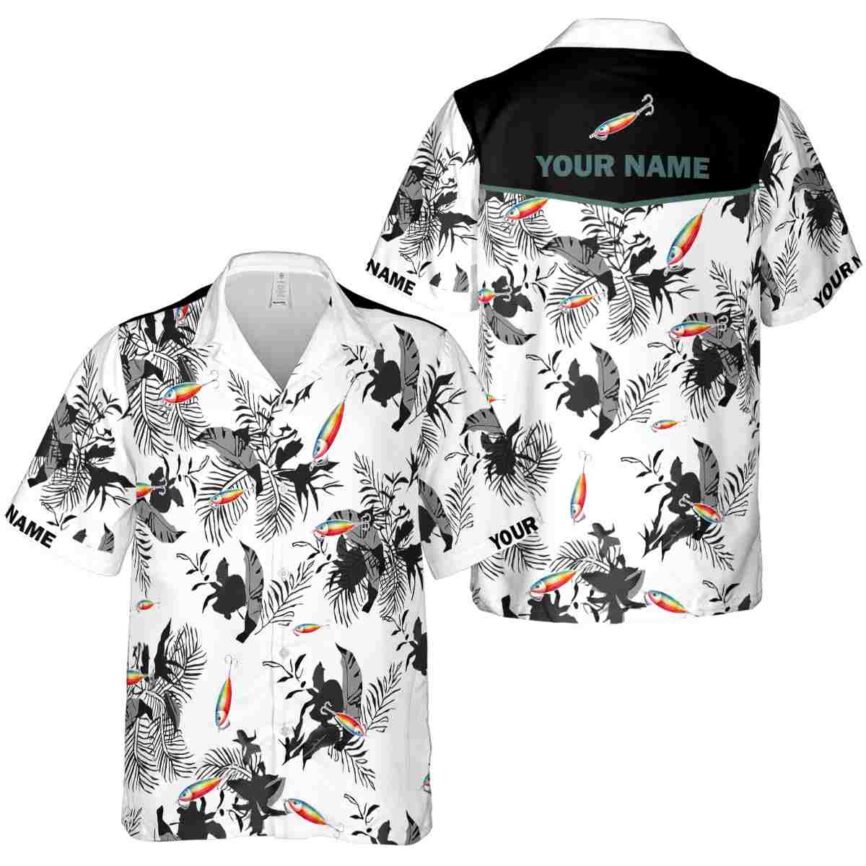Customized Fishing Leafy Accents Hawaiian Shirt Premium grade