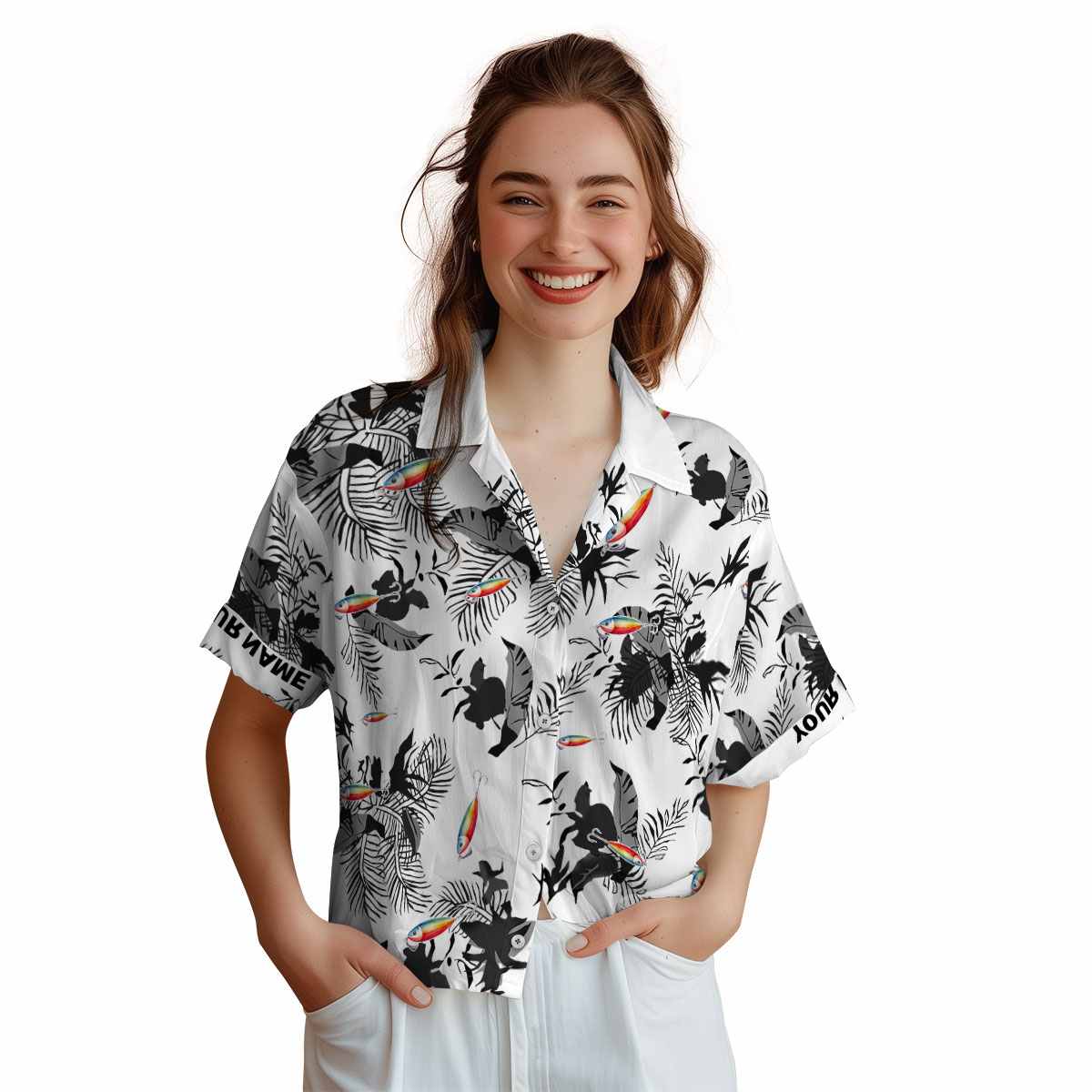 Customized Fishing Leafy Accents Hawaiian Shirt Top rated Customized Fishing Leafy Accents Hawaiian Shirt Top rated