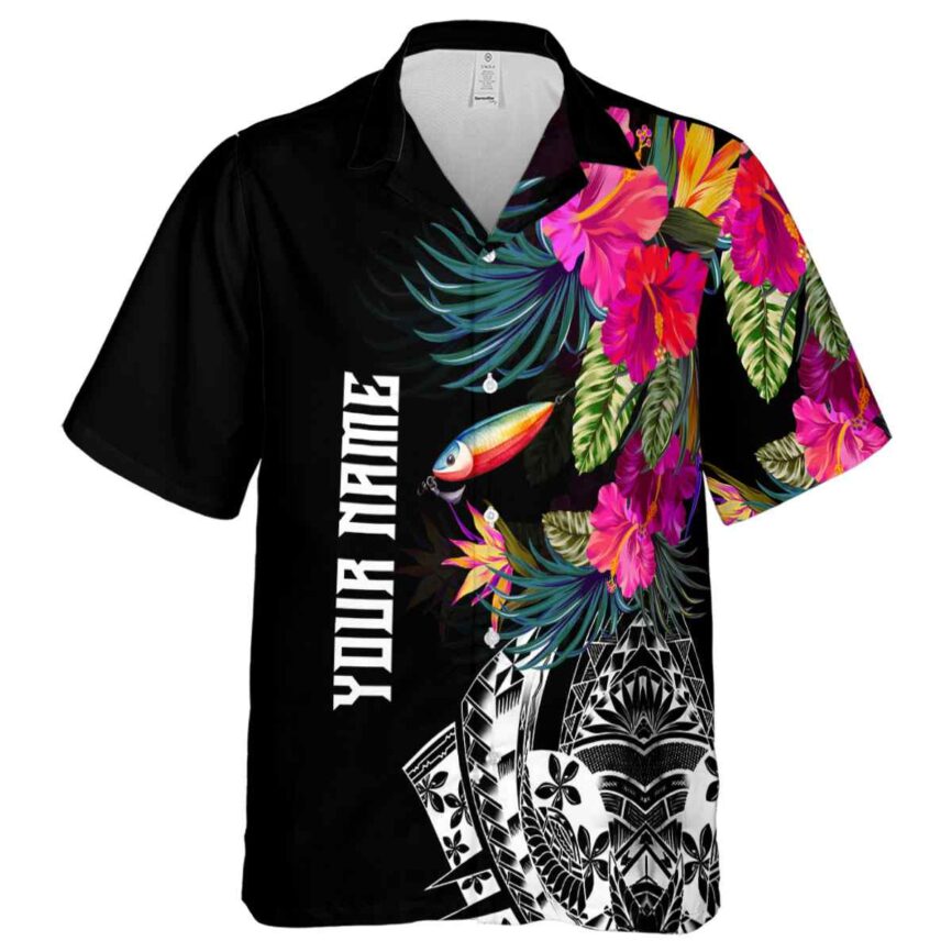 Customized Fishing Polynesian Flowers Hawaiian Shirt Fashion forward
