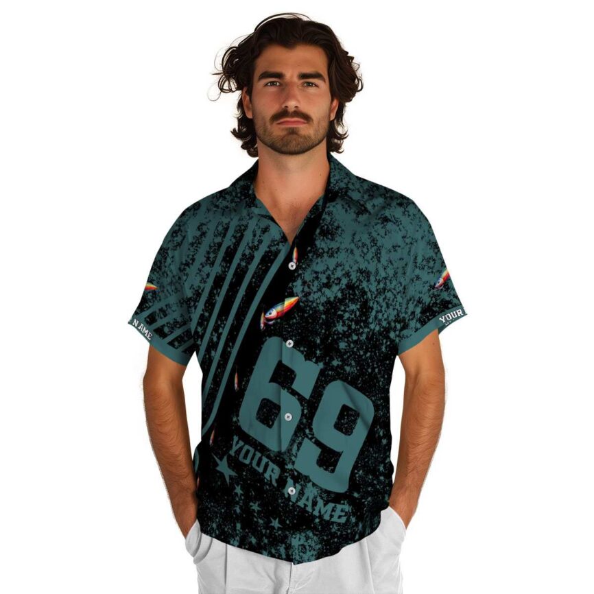 Customized Fishing Stripe Burst Hawaiian Shirt New Arrival