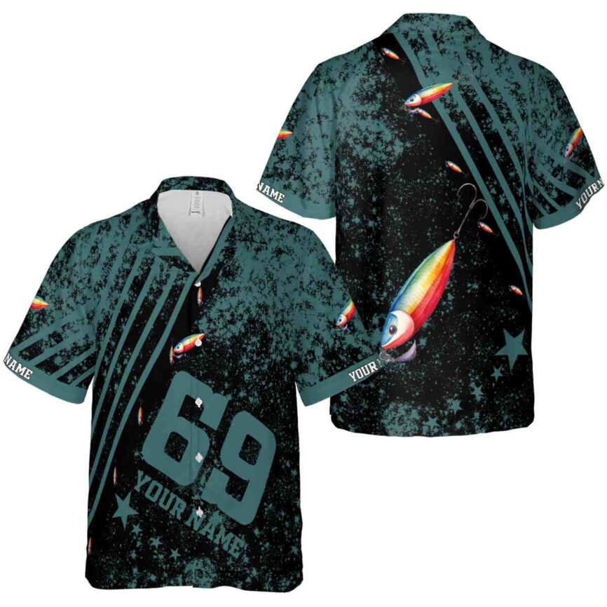 Customized Fishing Stripe Burst Hawaiian Shirt Premium grade
