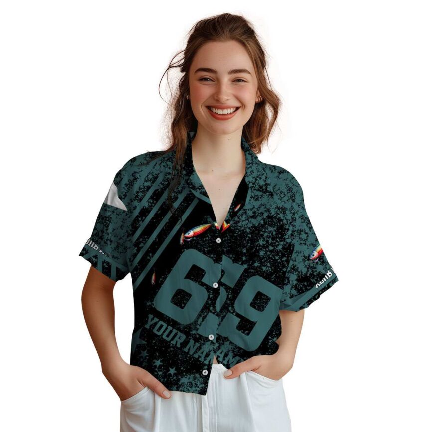 Customized Fishing Stripe Burst Hawaiian Shirt Top rated