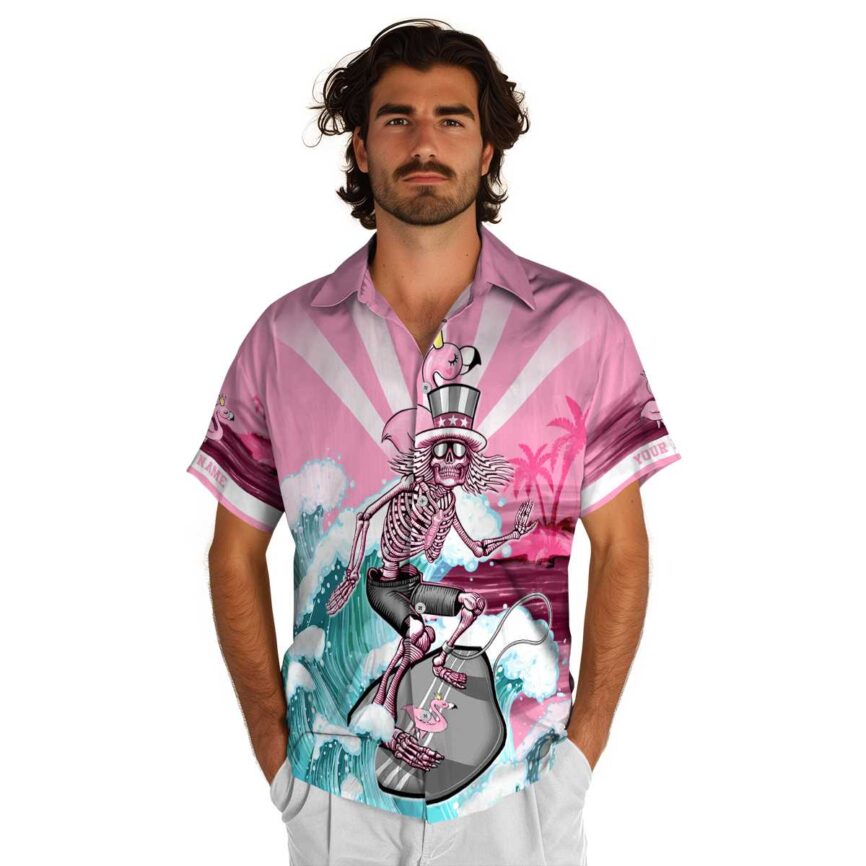 Customized Flamingo Grateful Dead Motif Hawaiian Shirt New Arrival