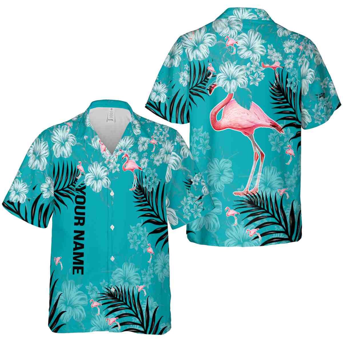 Customized Flamingo Hibiscus Pattern Hawaiian Shirt Premium grade Customized Flamingo Hibiscus Pattern Hawaiian Shirt Premium grade