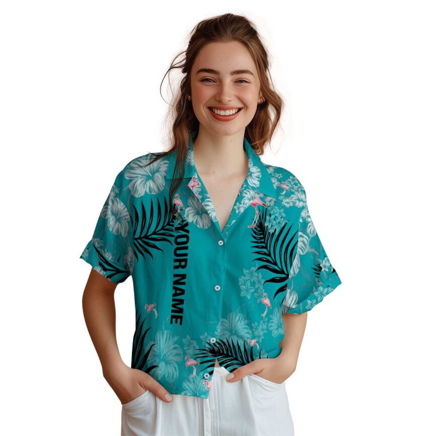 Customized Flamingo Hibiscus Pattern Hawaiian Shirt Top rated
