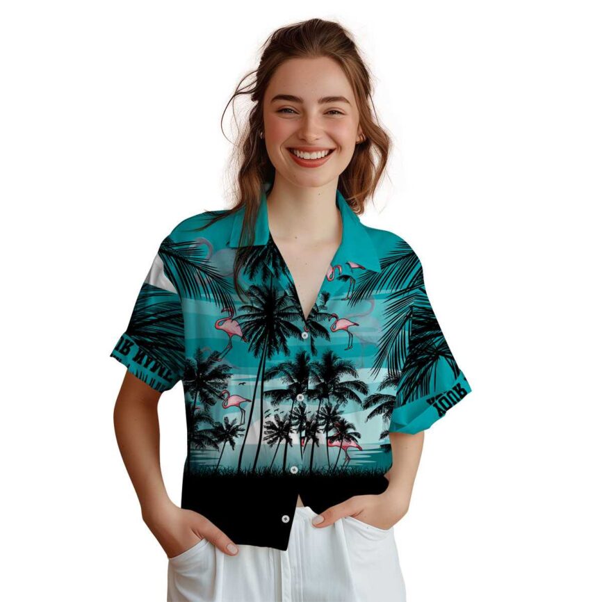 Customized Flamingo Island Scenery Hawaiian Shirt Top rated