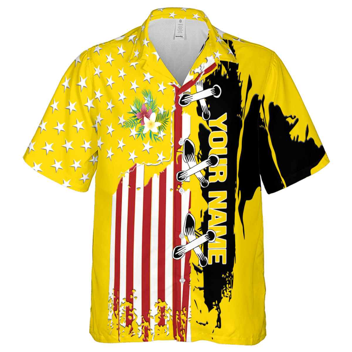 Customized Floral Flag Stitches Hawaiian Shirt Fashion forward Customized Floral Flag Stitches Hawaiian Shirt Fashion forward