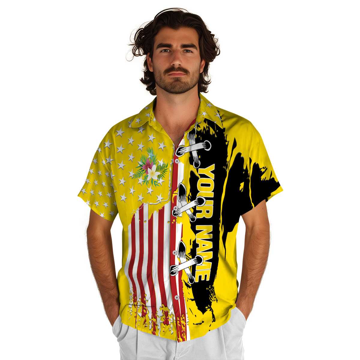 Customized Floral Flag Stitches Hawaiian Shirt New Arrival Customized Floral Flag Stitches Hawaiian Shirt New Arrival