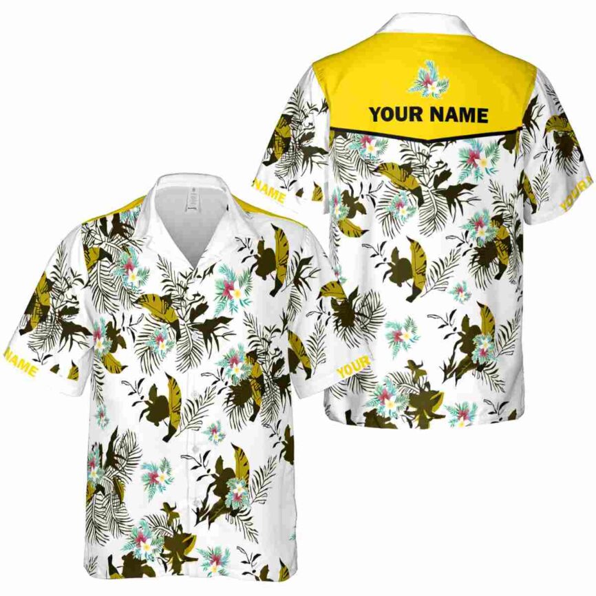 Customized Floral Leafy Accents Hawaiian Shirt Premium grade