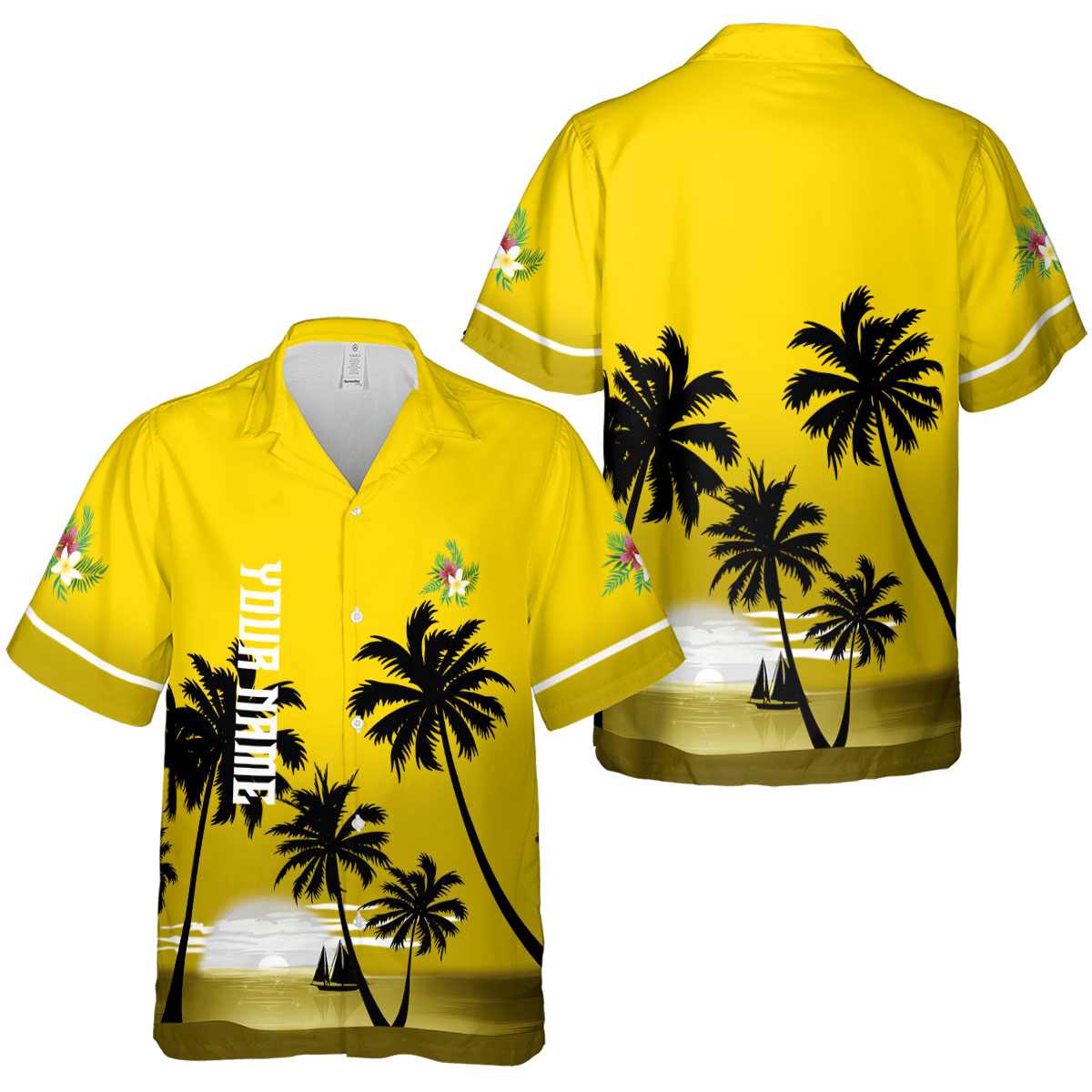 Customized Floral Ocean Sunset Hawaiian Shirt Premium grade Customized Floral Ocean Sunset Hawaiian Shirt Premium grade