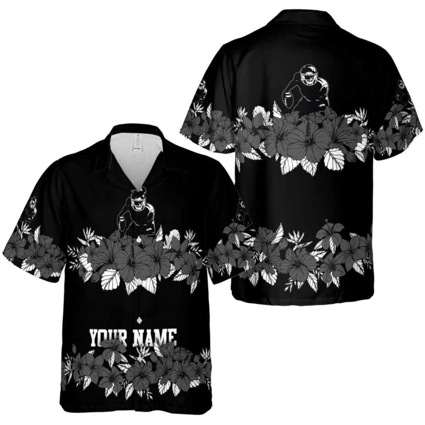 Customized Football Hibiscus Band Hawaiian Shirt Premium grade