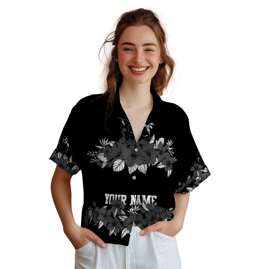 Customized Football Hibiscus Band Hawaiian Shirt Top rated