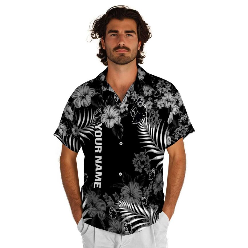 Customized Football Hibiscus Pattern Hawaiian Shirt New Arrival