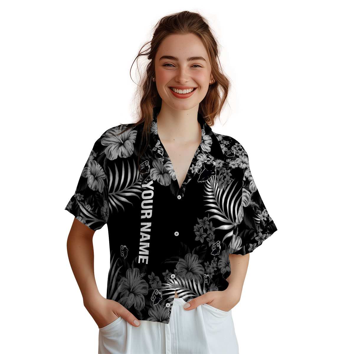 Customized Football Hibiscus Pattern Hawaiian Shirt Top rated Customized Football Hibiscus Pattern Hawaiian Shirt Top rated
