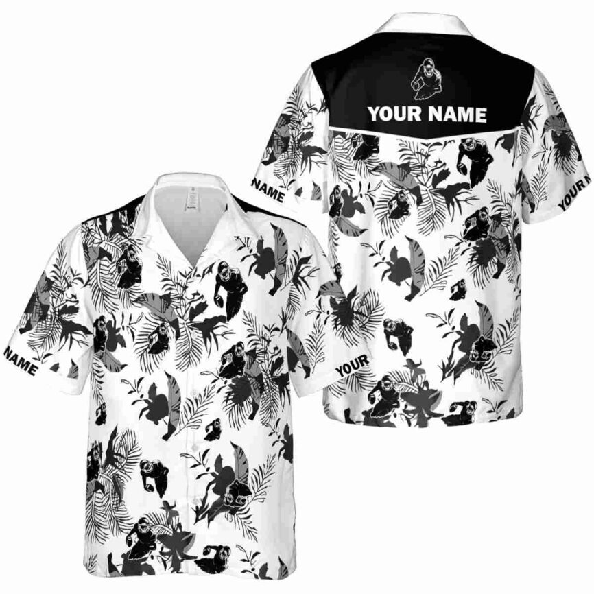 Customized Football Leafy Accents Hawaiian Shirt Premium grade