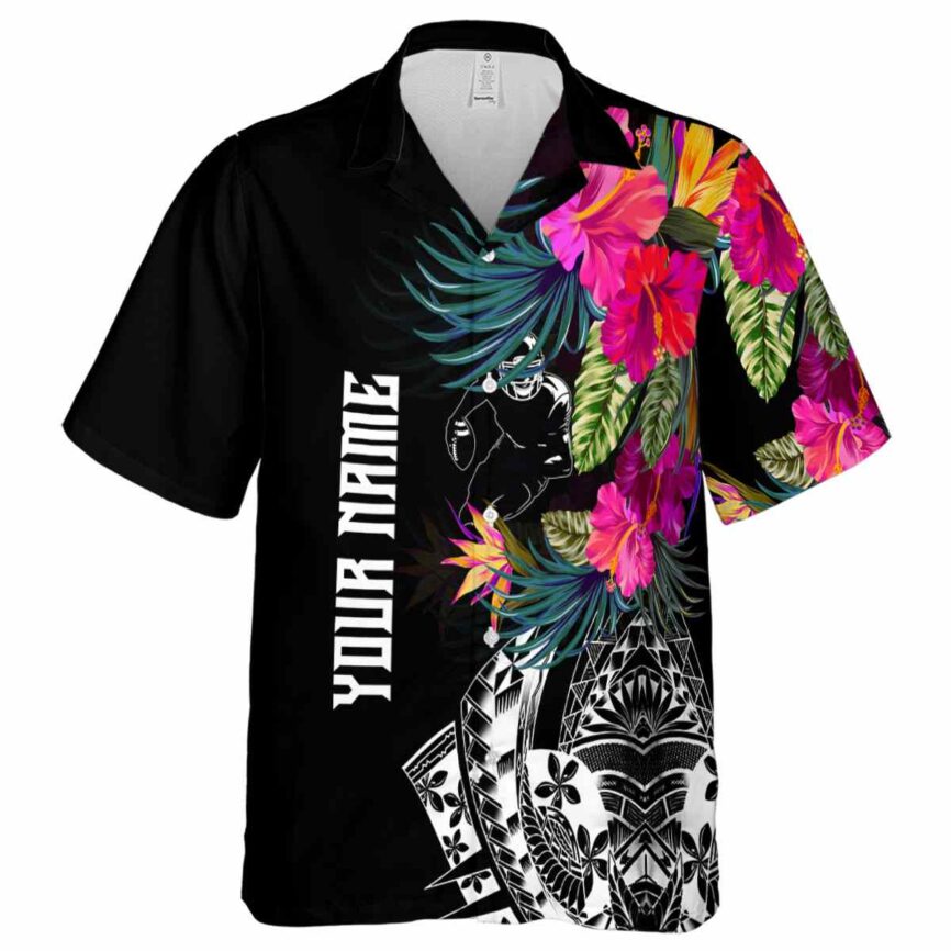 Customized Football Polynesian Flowers Hawaiian Shirt Fashion forward