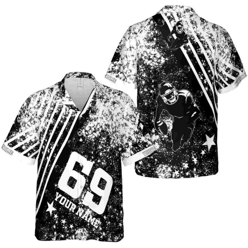 Customized Football Stripe Burst Hawaiian Shirt Premium grade