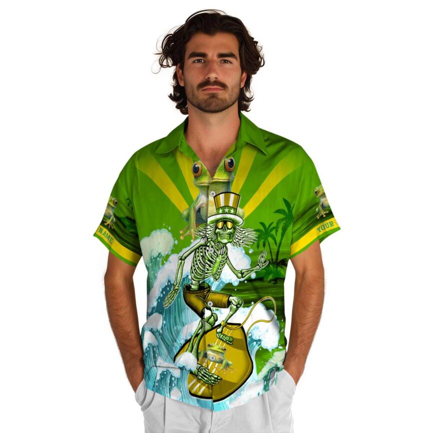 Customized Frog Grateful Dead Motif Hawaiian Shirt New Arrival