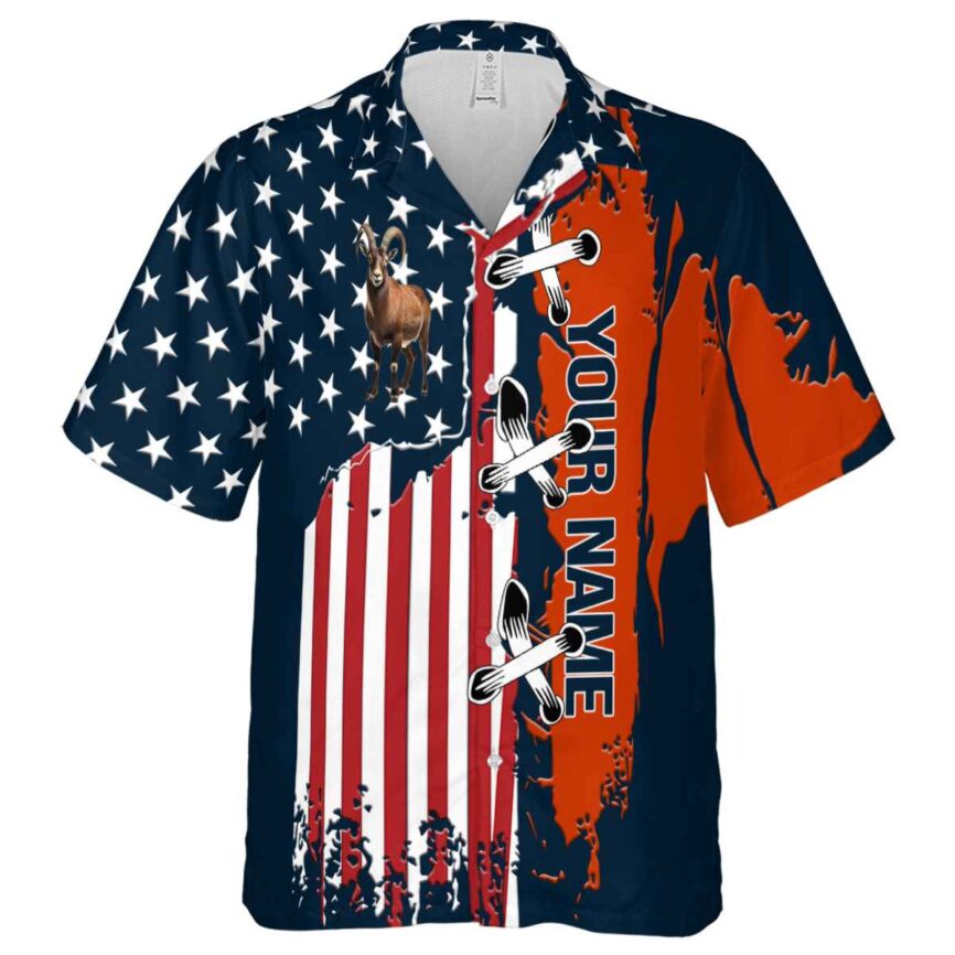 Customized Goat Flag Stitches Hawaiian Shirt Fashion forward