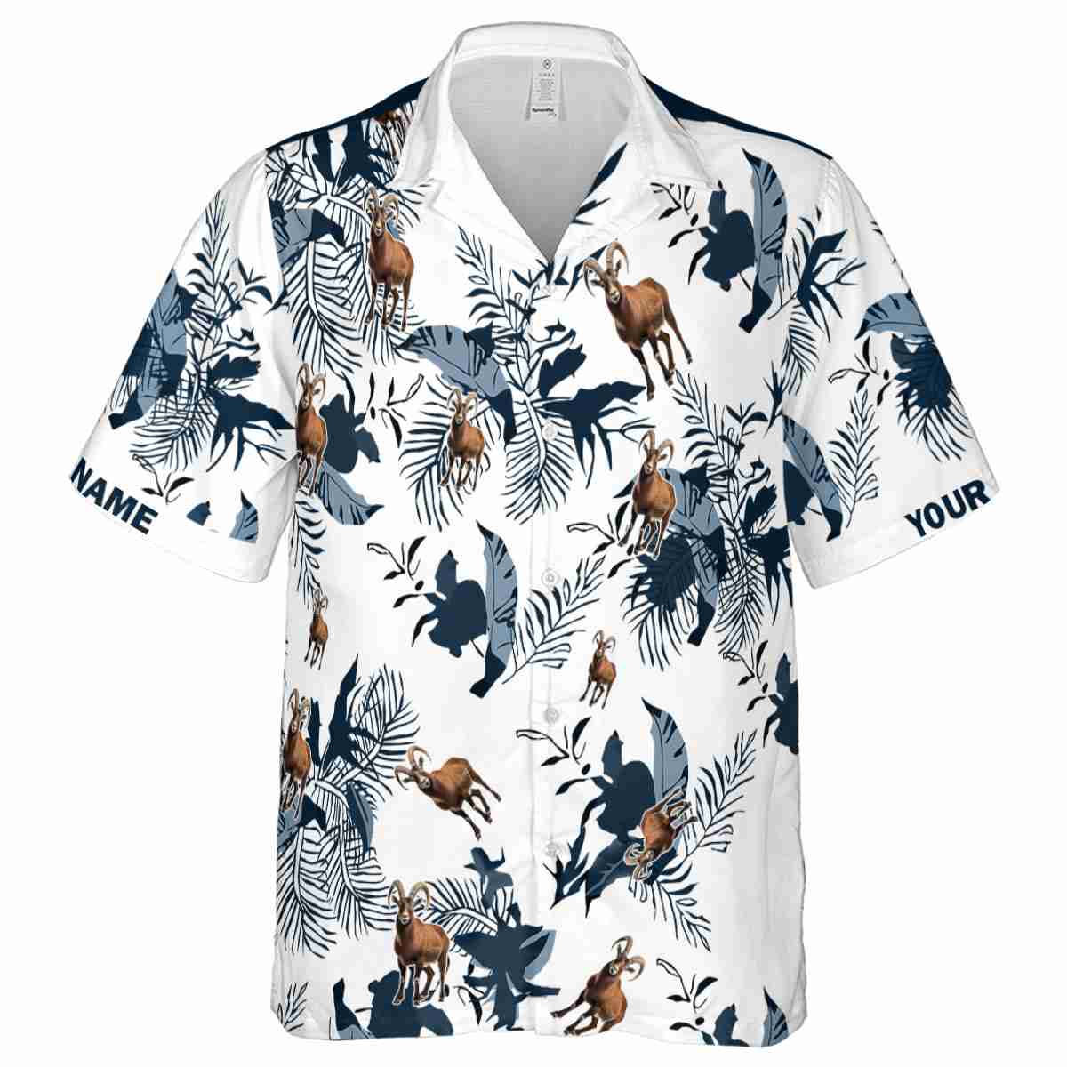 Customized Goat Leafy Accents Hawaiian Shirt Fashion forward Customized Goat Leafy Accents Hawaiian Shirt Fashion forward
