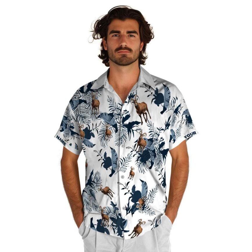 Customized Goat Leafy Accents Hawaiian Shirt New Arrival