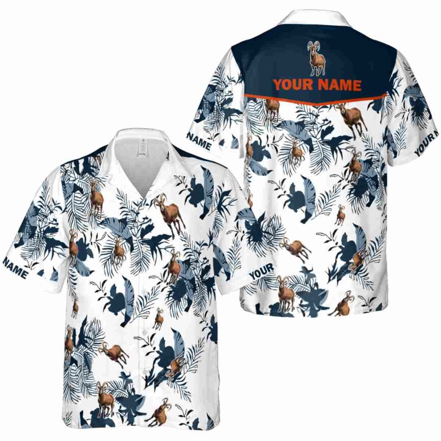 Customized Goat Leafy Accents Hawaiian Shirt Premium grade