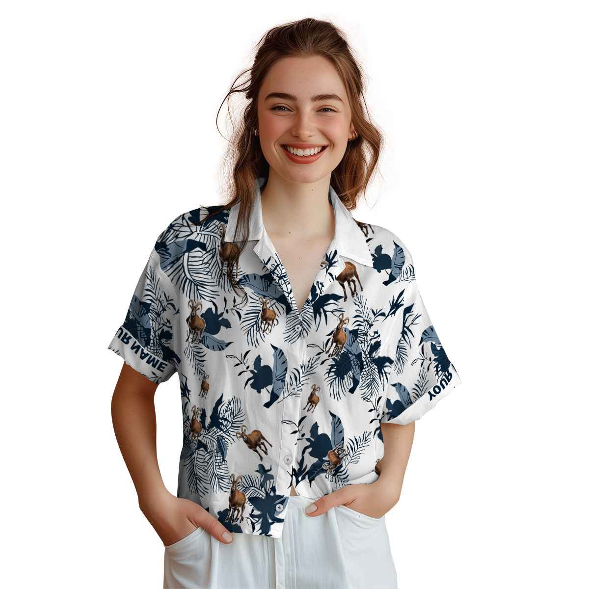 Customized Goat Leafy Accents Hawaiian Shirt Top rated Customized Goat Leafy Accents Hawaiian Shirt Top rated