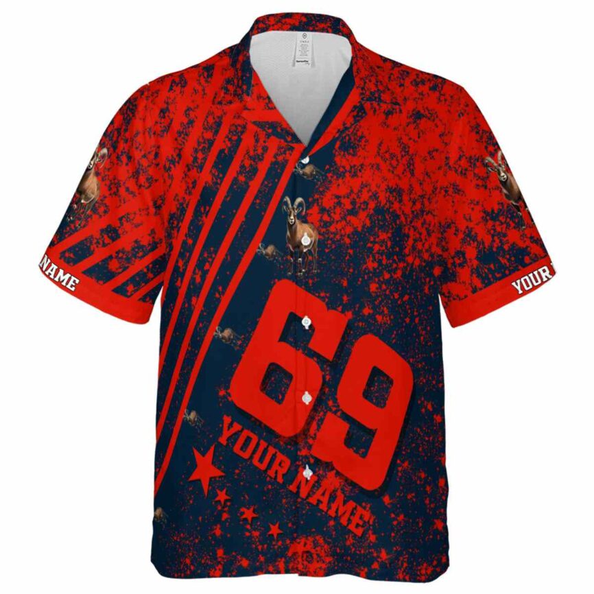 Customized Goat Stripe Burst Hawaiian Shirt Fashion forward