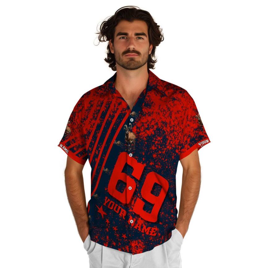 Customized Goat Stripe Burst Hawaiian Shirt New Arrival