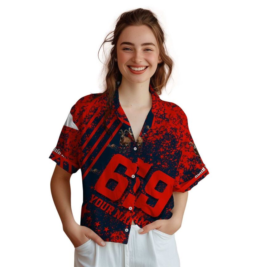 Customized Goat Stripe Burst Hawaiian Shirt Top rated