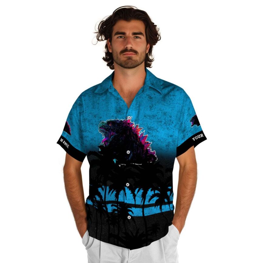 Customized Godzilla Sunset Gradient Hawaiian Shirt New Arrival