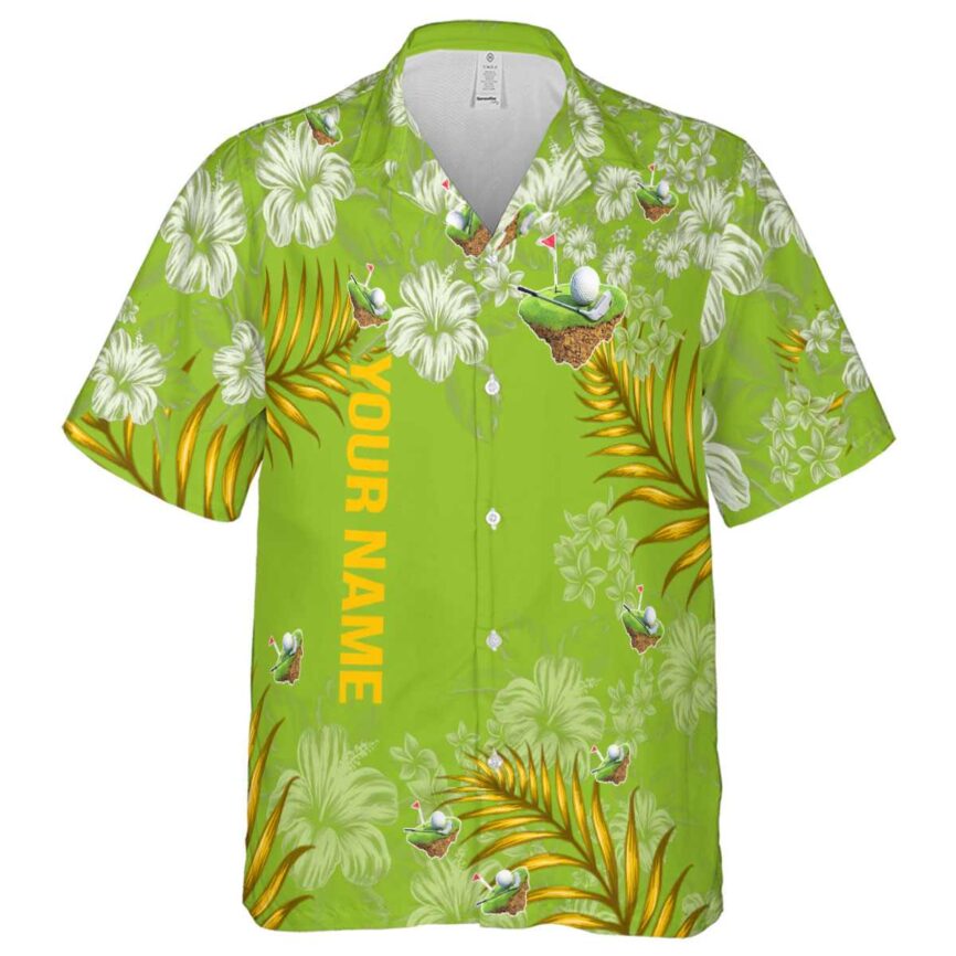 Customized Golf Hibiscus Pattern Hawaiian Shirt Fashion forward