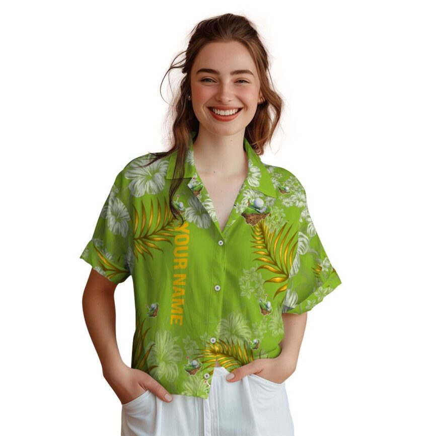 Customized Golf Hibiscus Pattern Hawaiian Shirt Top rated