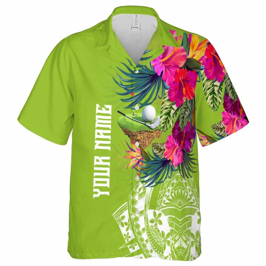 Customized Golf Polynesian Flowers Hawaiian Shirt Fashion forward