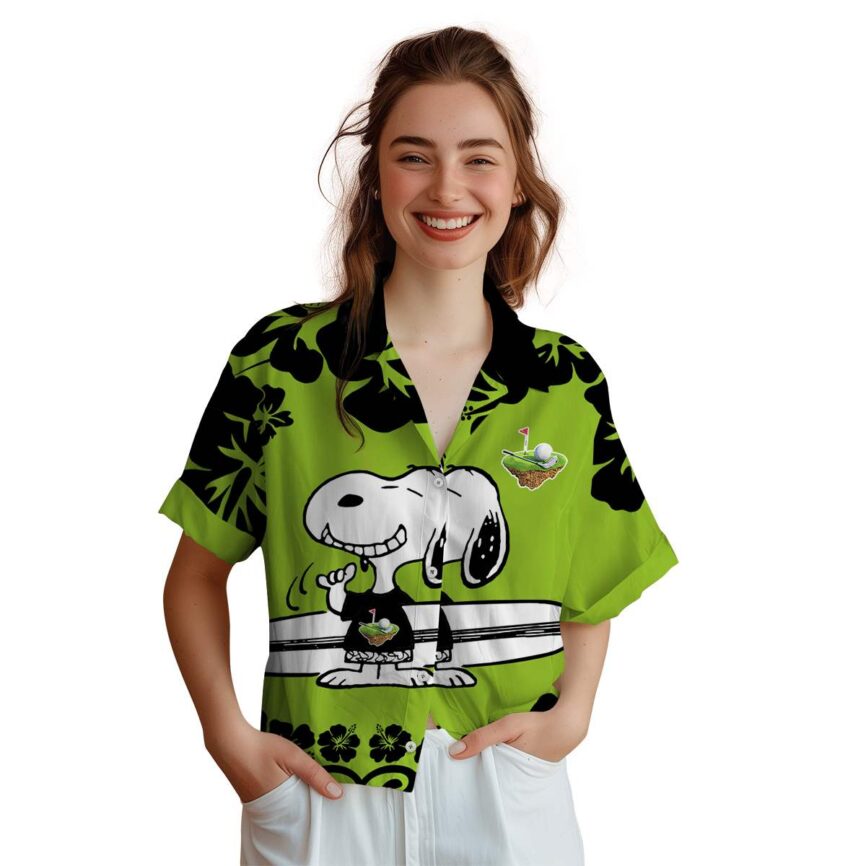 Customized Golf Surfing Snoopy Hawaiian Shirt Top rated
